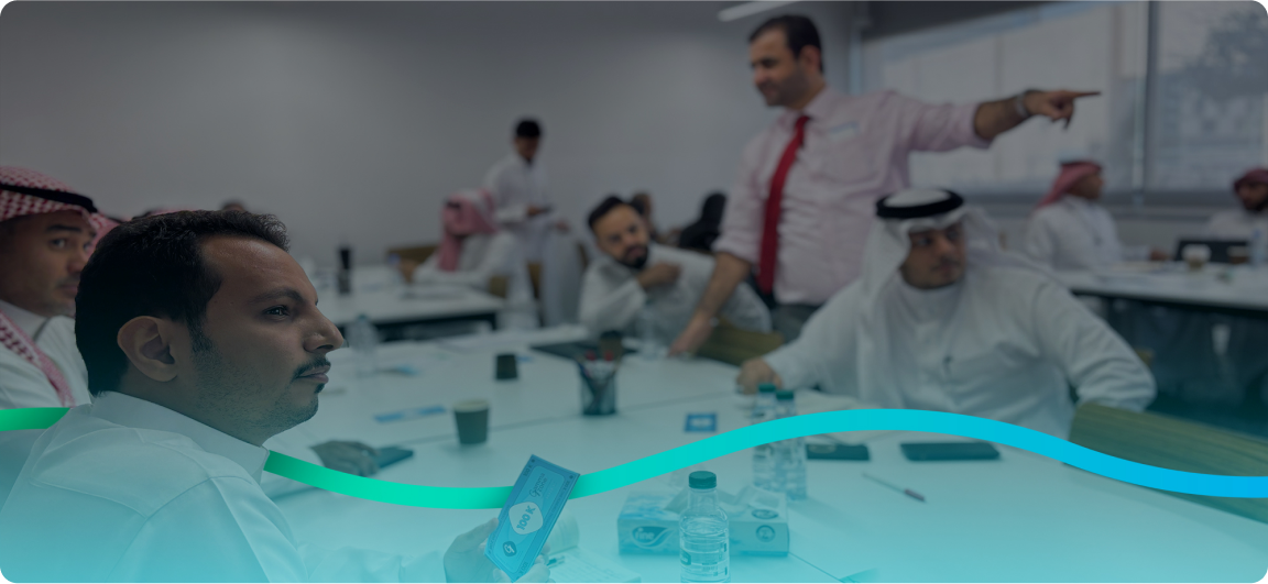 Gamified corporate training workshop with teams solving challenges at Gamma Zone