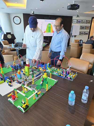 Corporate team in experiential learning workshop with Gamma Zone in KSA & Dubai