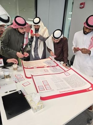 Corporate team in experiential learning workshop with Gamma Zone in KSA & Dubai