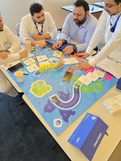 Corporate team in experiential learning workshop with Gamma Zone in KSA & Dubai