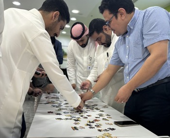 Brain teaser team building with increasing difficulty challenges